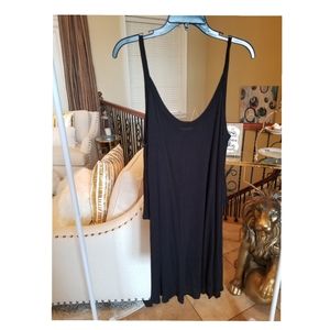 Black cold shoulder tank top mini dress